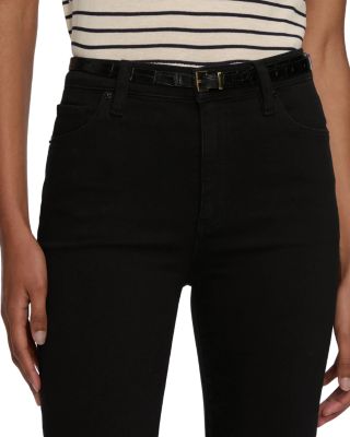 Le Sleek High Rise Straight Jeans in Black