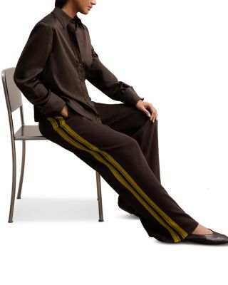 Samson Knitted Wide Leg Side Stripe Pants