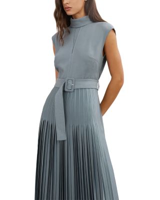 Ania Pleated Skirt Midi Dress