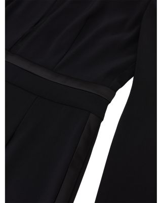 Plunge Neck Split Sleeve Jumpsuit