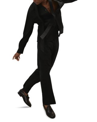 Forte Relaxed Neck Tie Wool Shirt