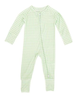  Boys' Pistachio Gingham Bamboo Sleeper - Baby