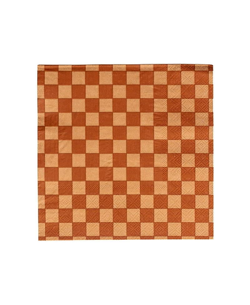 Jollity & Co. Checkered Paper Large Napkins, Set of 16