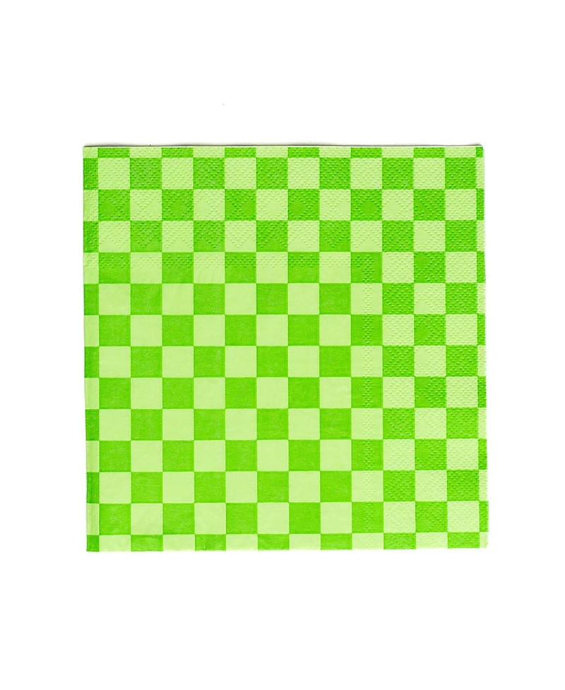 Jollity & Co. Checkered Paper Large Napkins, Set of 16