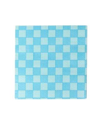 Checkered Paper Large Napkins, Set of 16