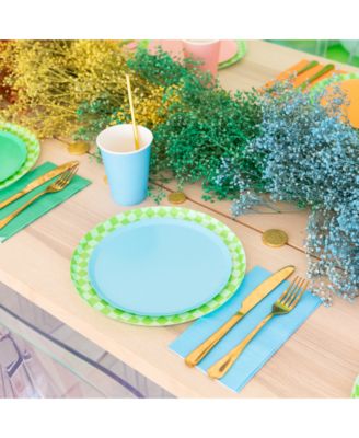  Solid Shade Colors,  Paper Party Guest Napkins, Set of 16