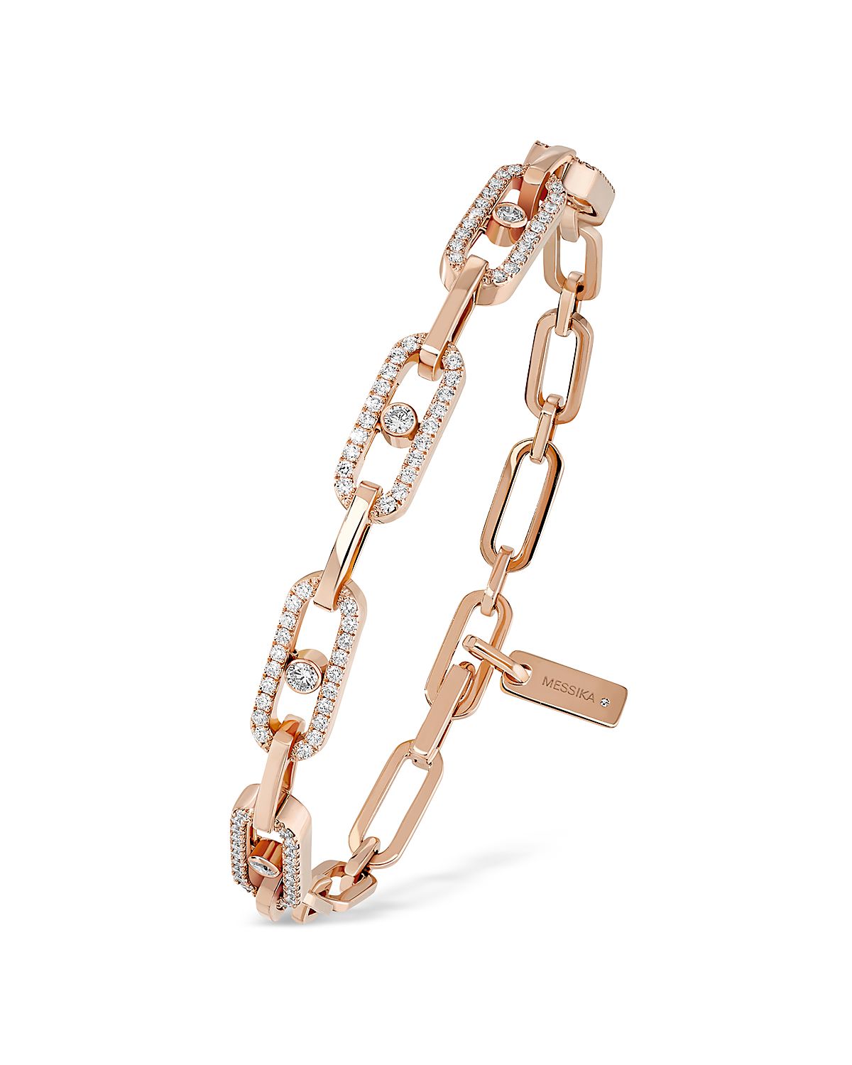 Messika 18K Yellow Gold Move Link Diamond Open Chain Bracelet