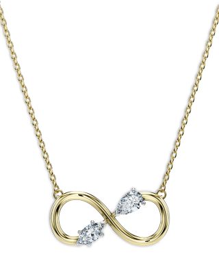 Eternity Certified Lab Grown Diamond Infinity Pendant Necklace, 15.87-17.87&amp;quot;
