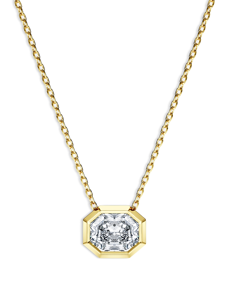 Swarovski Octagon Certified Lab Grown Diamond Pendant Necklace, 15.87-17.87 In Gold