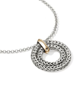 Sterling Silver & 14K Yellow Gold Icon Link Pendant Necklace, 16-18"