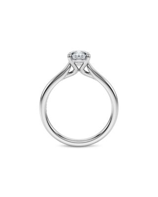14K White Gold Eternity Certified Lab Grown Diamond Solitaire Engagement Ring