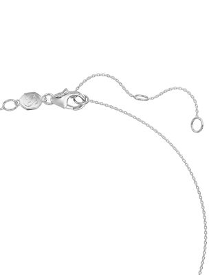 14K White Gold Eternity Certified Lab Grown Diamond Solitaire Pendant Necklace, 15.87-17.87"