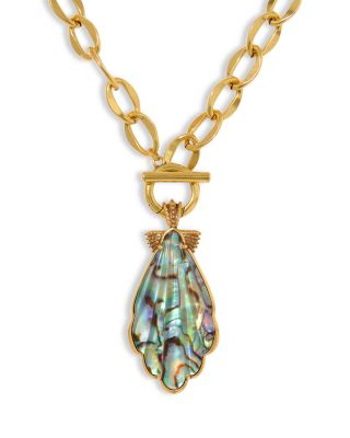 Iridescent Shell Alexa Convertible Pendant Necklace, 32"