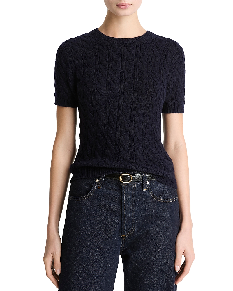 Vince Cable Knit Short Sleeve Sweater