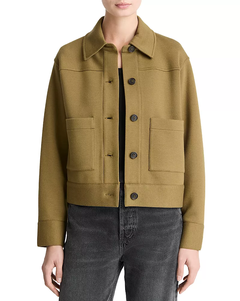 Vince Cropped Patch Pocket Jacket