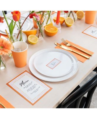 Solid Shade Colors, Paper Party Dinner Plates, Set of 8