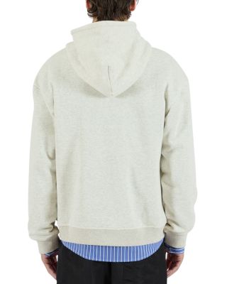 Quarter Zip Fleece Hooded Sweatshirt