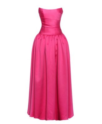  Walterina Satin Strapless Drop Waist Corset Gown