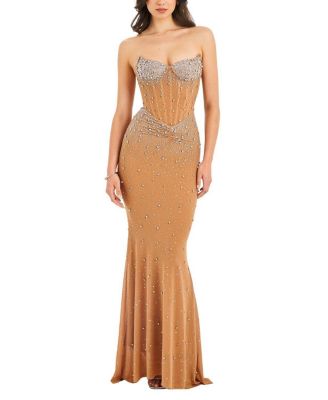  Fatima Embellished Sleeveless Corset Mermaid Maxi Dress