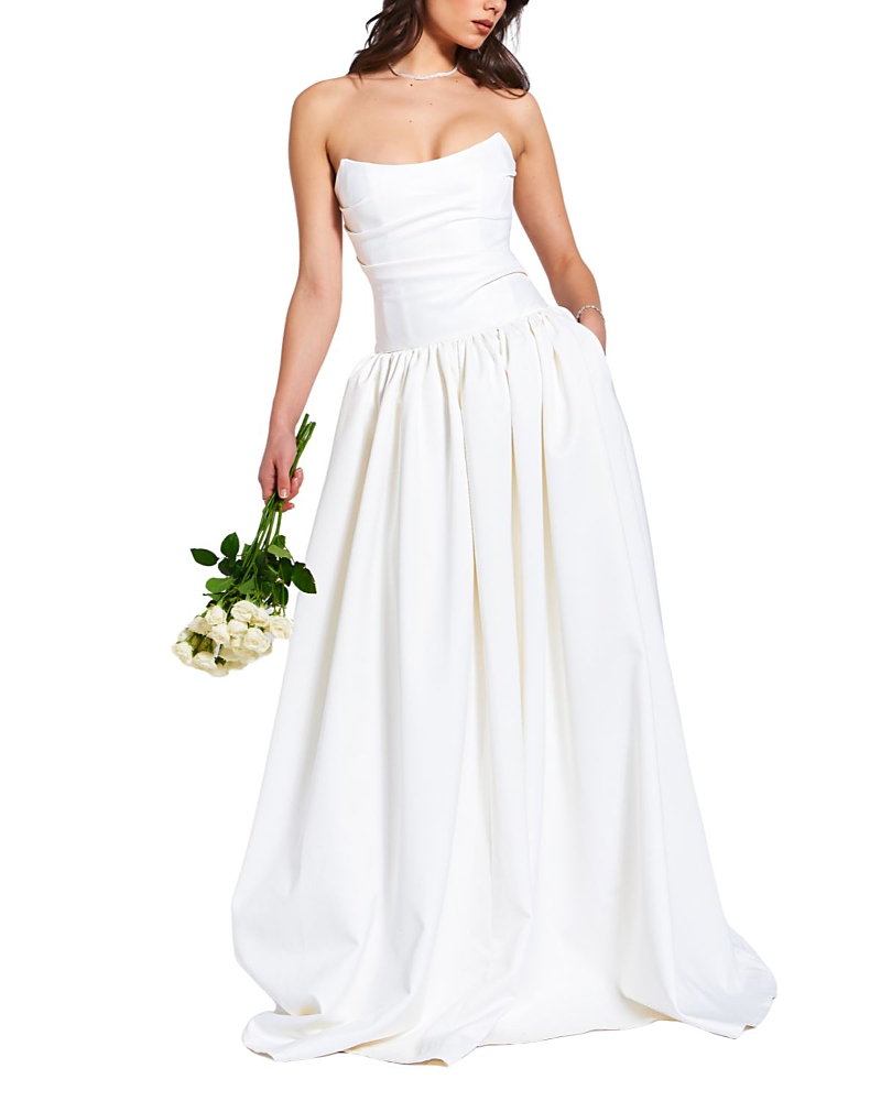 Miss Circle Umay Drop Waist Satin Corset Bridal Gown