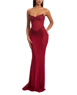  Fatima Sleeveless Corset Mermaid Maxi Gown