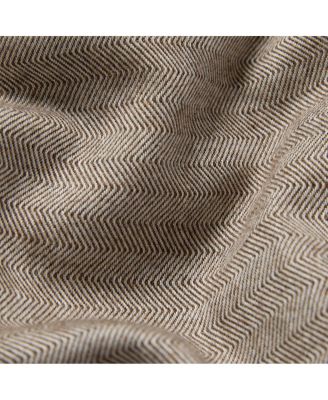 Herringbone Brushed Cotton Pillowcase Pair, Standard