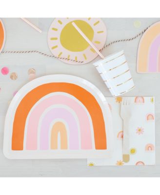  Boho Rainbow Large Paper Napkins, Set of 16