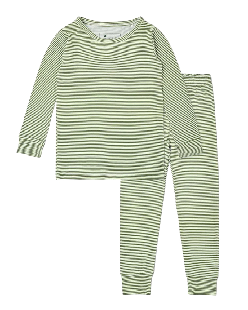 Motette Boys' Evergreen Stripe Pajama Set - Little Kid, Big Kid