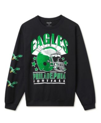 Unisex NFL Philadelphia Eagles Glitter Helmet Flea Market Crew Fleece