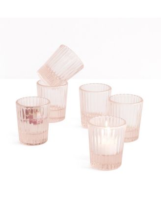 Pressed Pink Shot Glasses, Set of 6