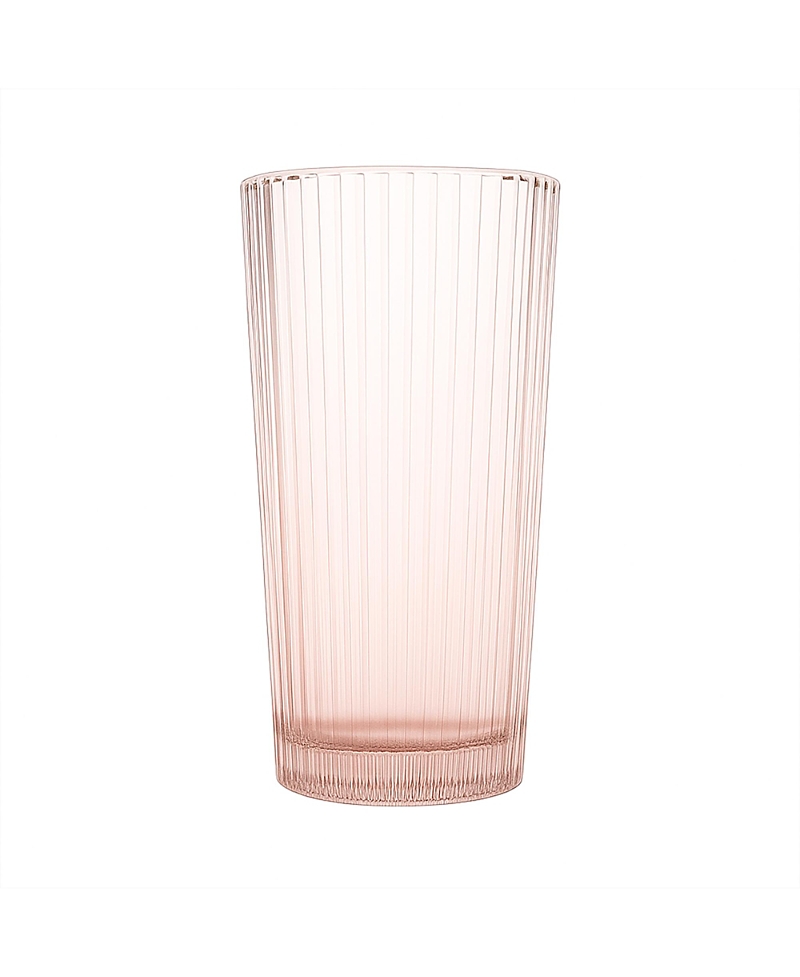 The Collective Home Pressed Pink Tall Glasses, Set of 4