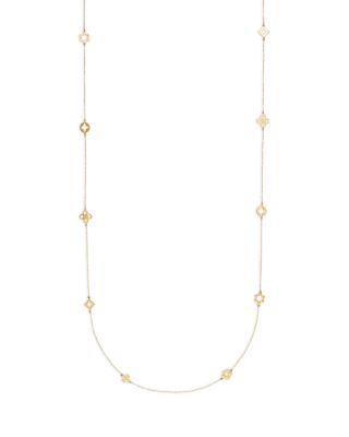 Forget Me Not Flower Strand Necklace, 38.2"