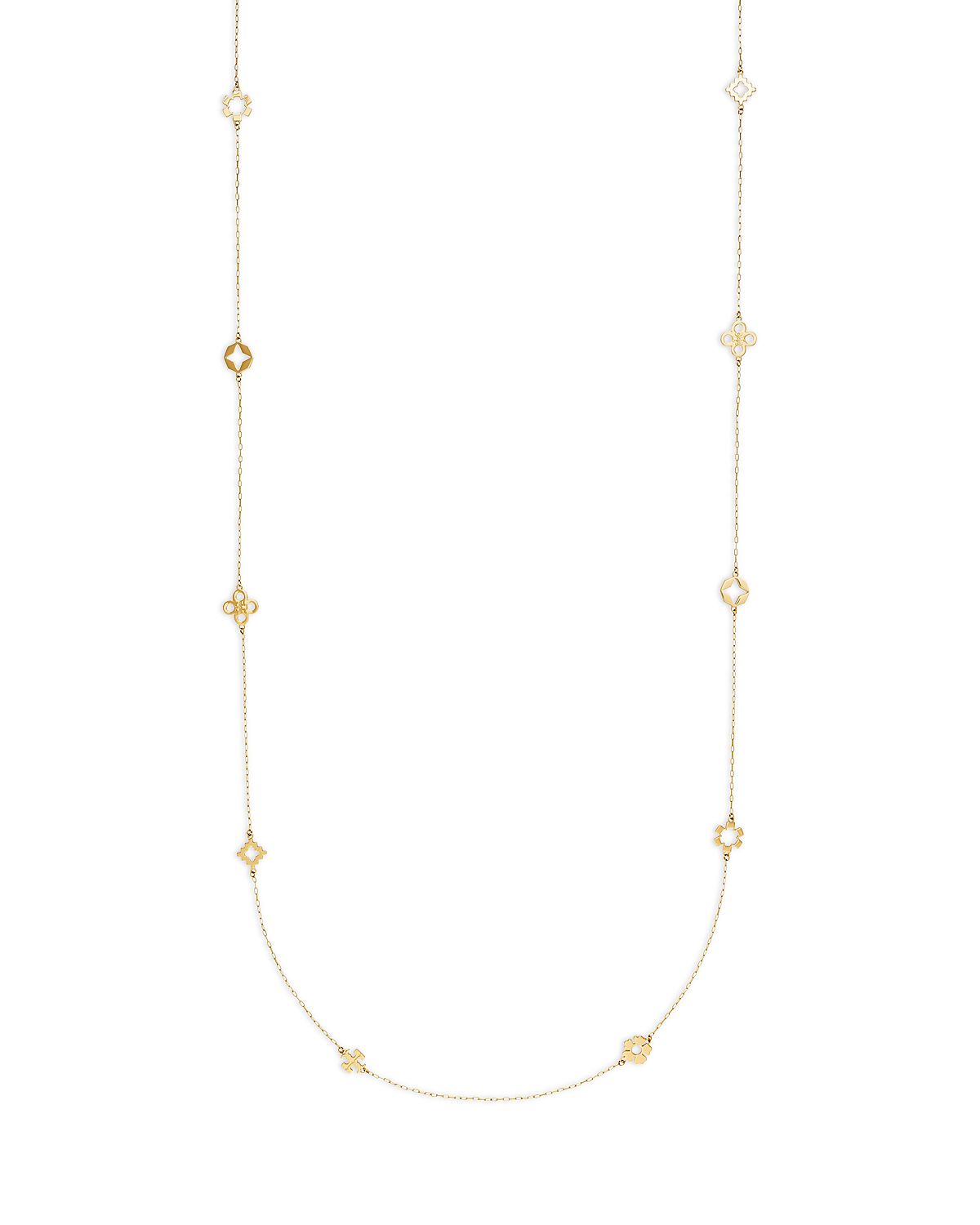 Tory Burch Forget Me Not Flower Strand Necklace