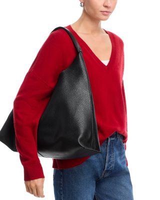 Slouchy Leather Hobo Tote - Exclusive