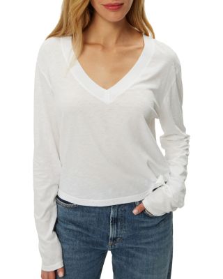 Brea Cropped V-Neck Tee