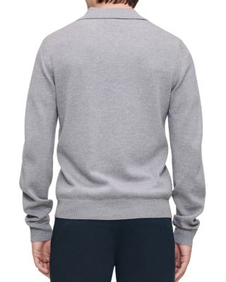 Long Sleeve Knit Polo Sweater