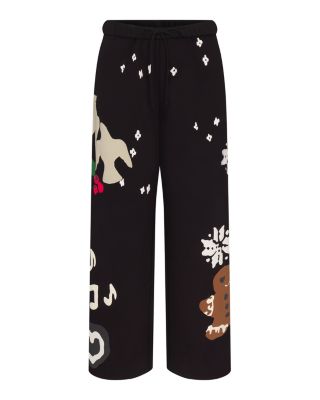 Snow Print Fleece Pants