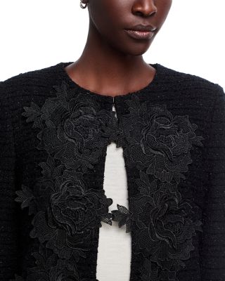 Heritage Floral Lace Appliqu&eacute; Knit Jacket