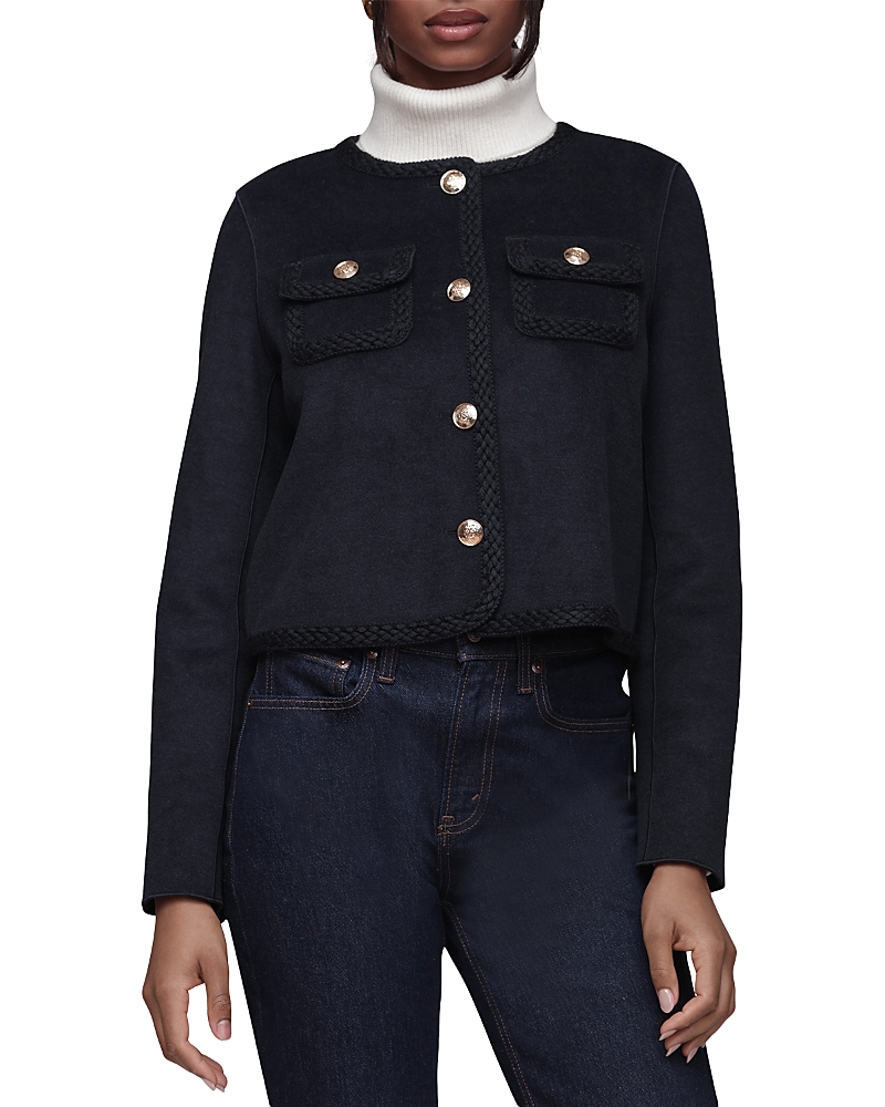 Bagatelle Cropped Jacket With Crochet Trim