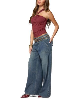 Cielle Wide Strap Gathered Top