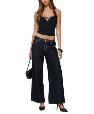 Coraline Button Cutout Halter Top