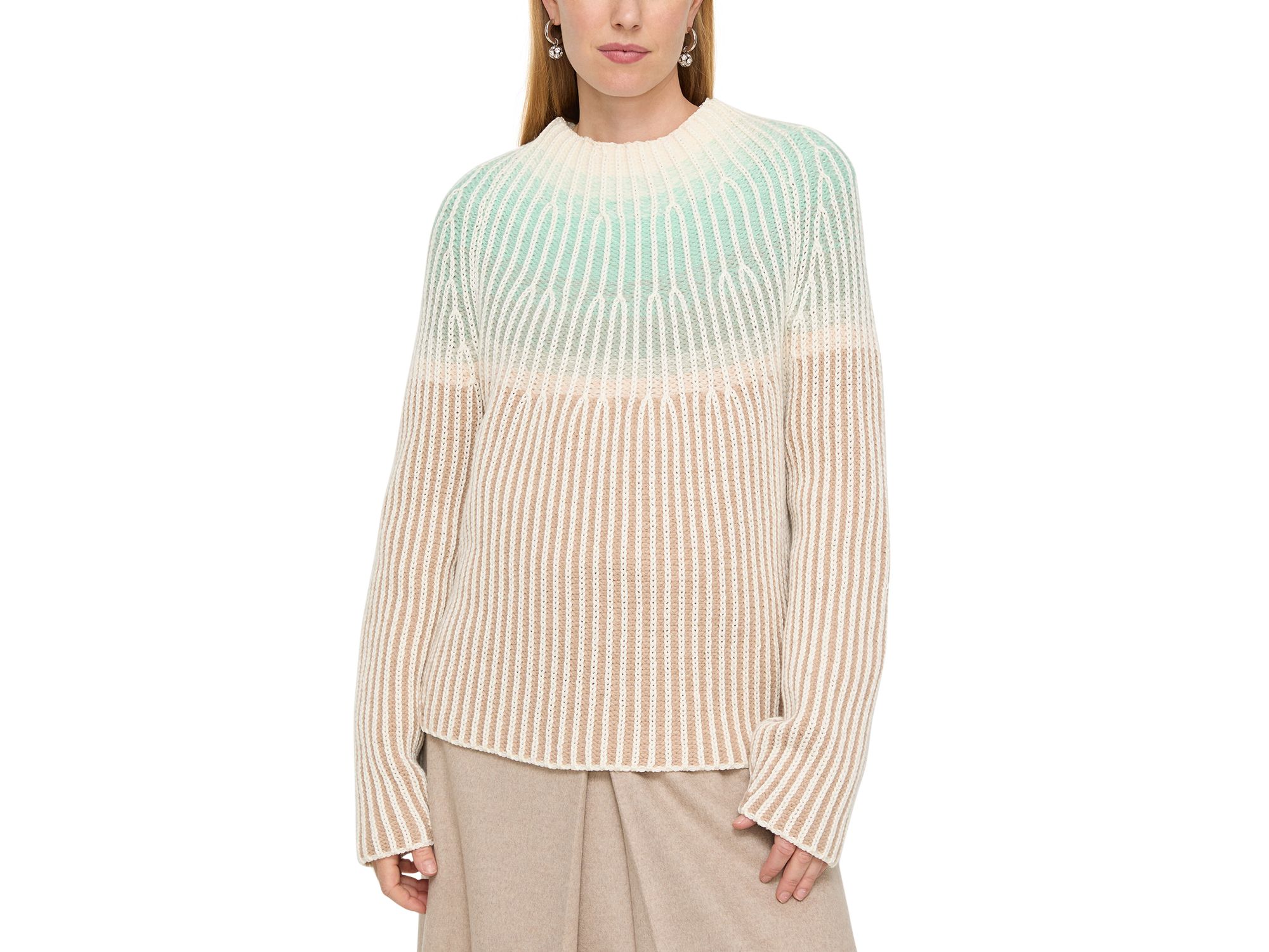 Cashmere Gradient Funnel Neck Sweater - Image 1