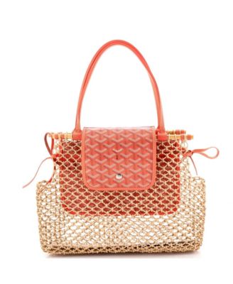 Aligre Bag Raffia Net with Coated Canvas