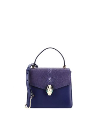 Small Serpenti Forever Top Handle Bag Leather and Stingray