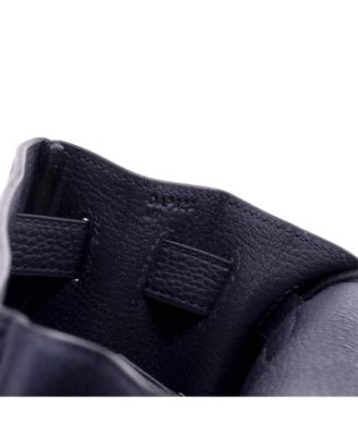 Kelly 28 Handbag Blue Togo with Palladium Hardware