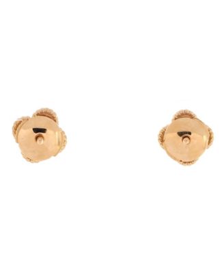  Sweet Alhambra Stud Earrings 18K Rose Gold and Carnelian