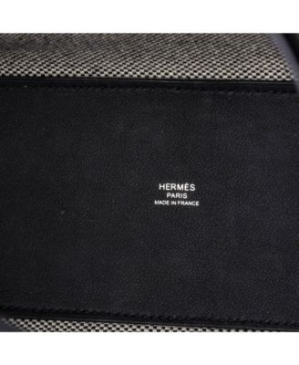 27 Cabas H en Biais Tote Canvas with Leather