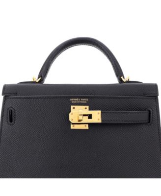 Kelly 20 Handbag Black Epsom with Gold Hardware
