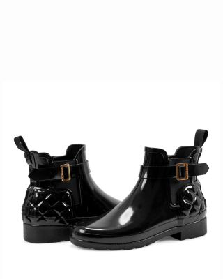Women's Refined Quilted Rubber Chelsea Boots