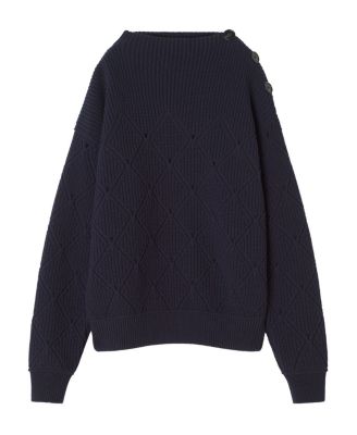  Wool Sweater with Diamond Detail
